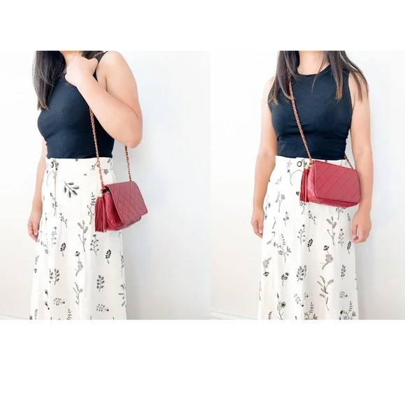 Vintage Chanel Burgundy Quilted Flap Tassel Bag - Picture 16 of 16